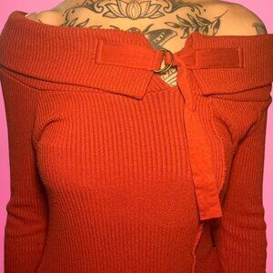 Vintage Y2K tunic mini dress off the shoulder